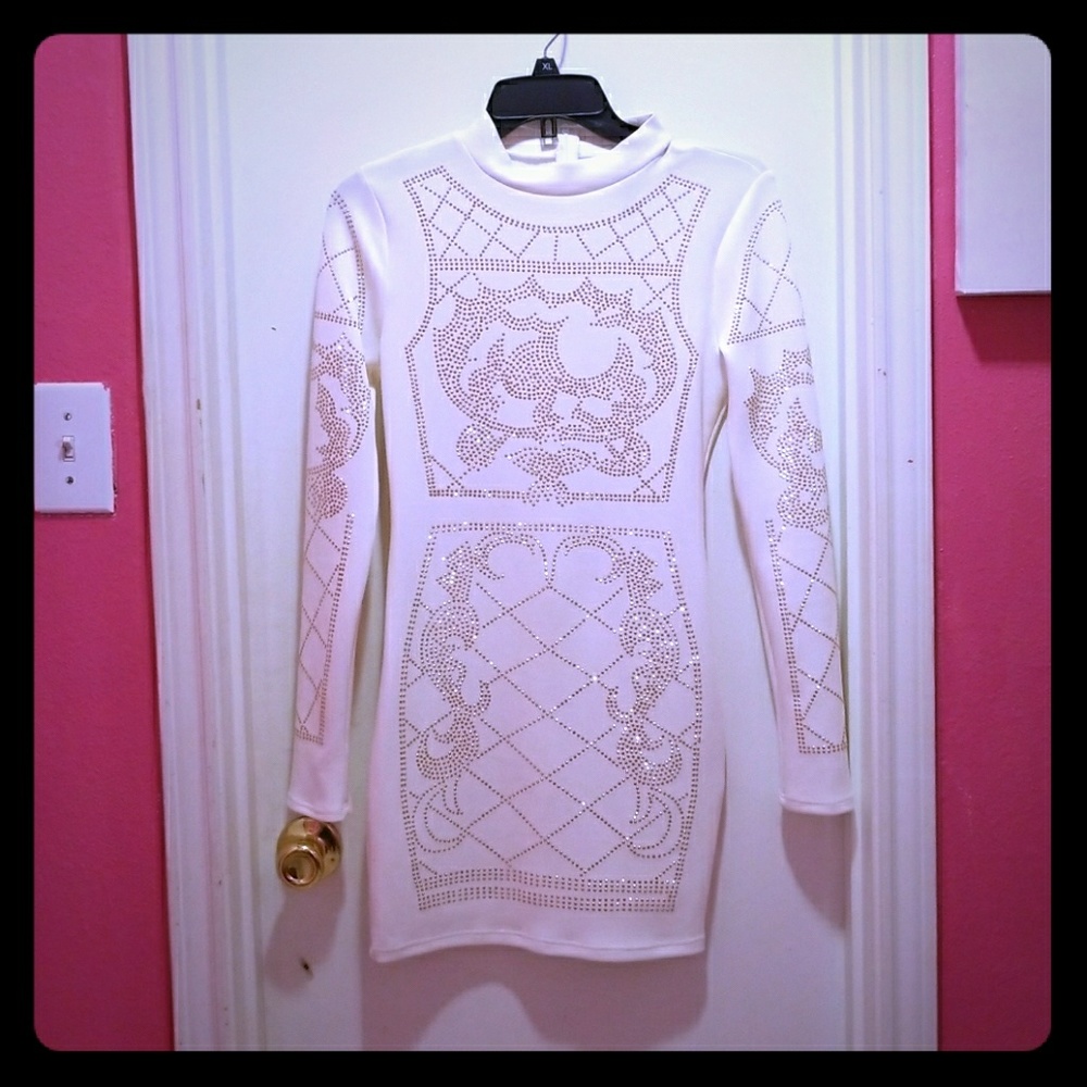 White embellished dress